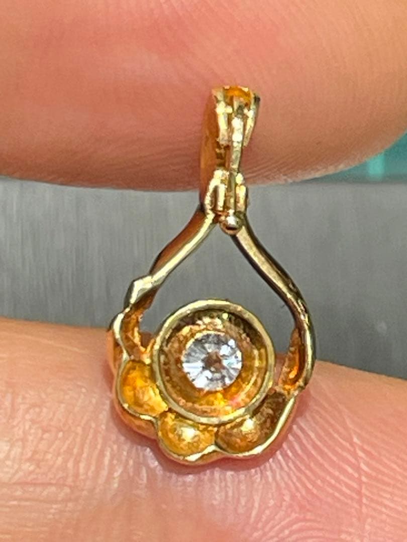 18k，ダイヤモンド0.25ct，ペンダントトップ、1.4g
