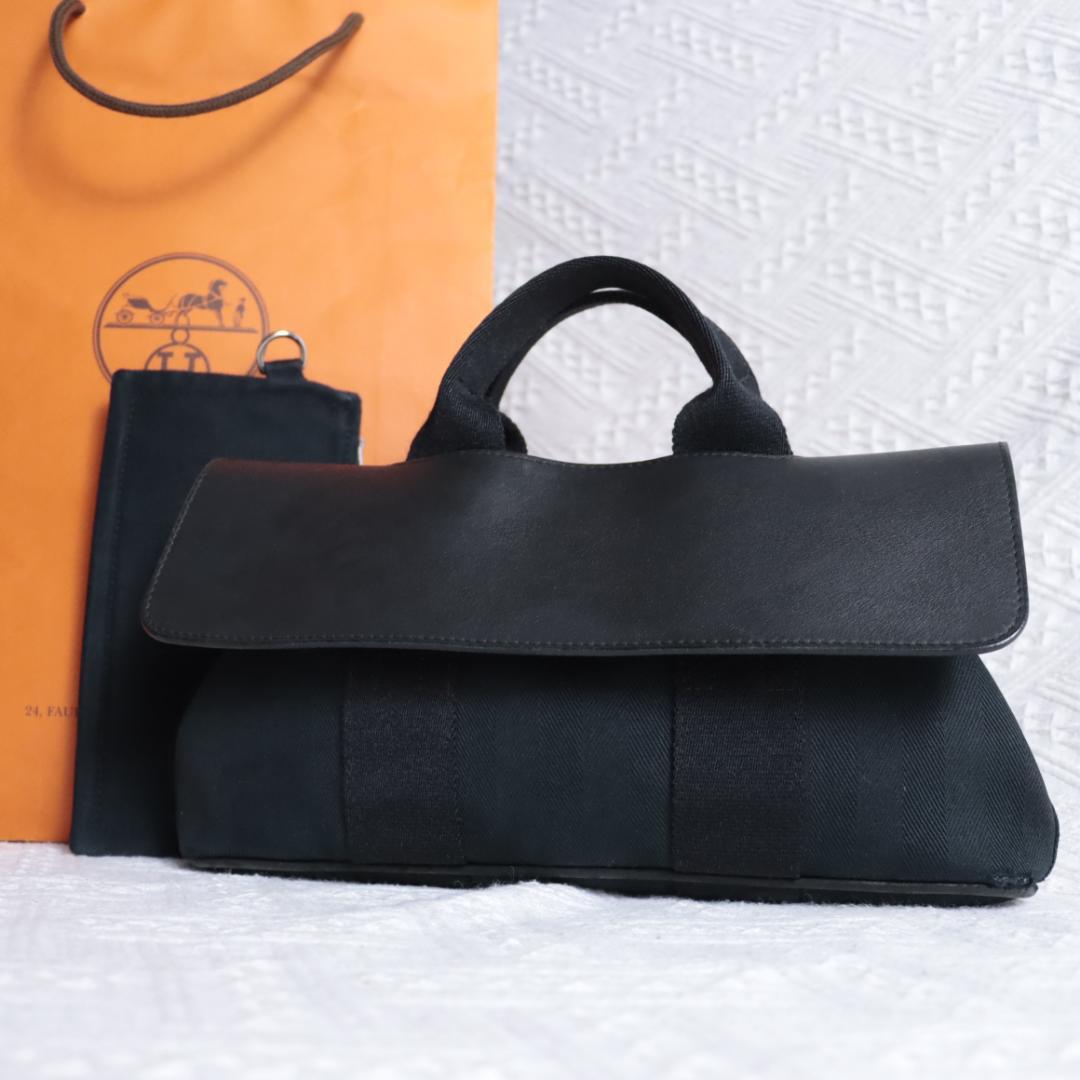 超希少！エルメス　ヴァルパライソ　ロングPM　ハンドバッグ　ブラック　ポーチ付き