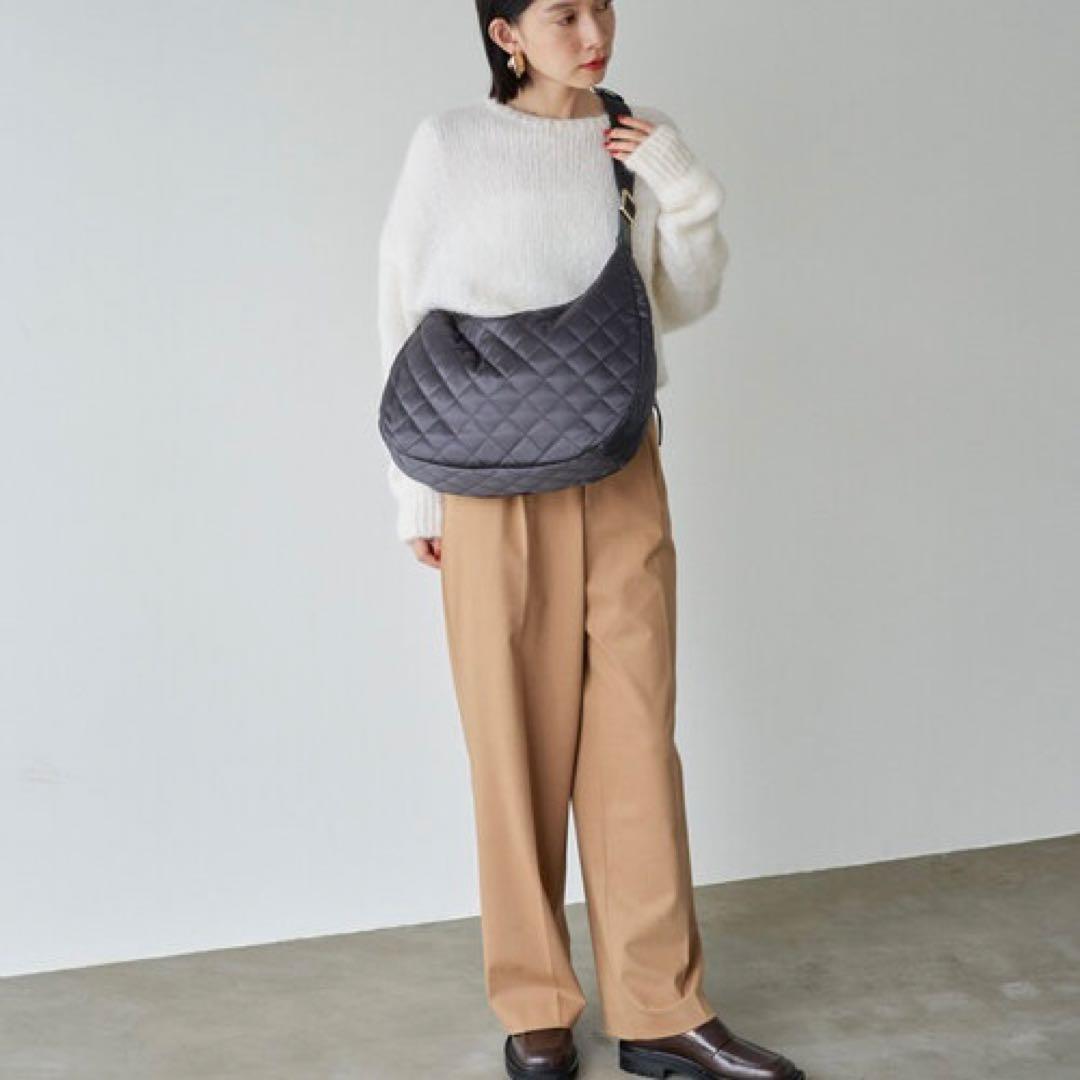 新品タグ付き✨ラシット　キルティングラウンドビッグショルダーバッグ　黒　肩掛け