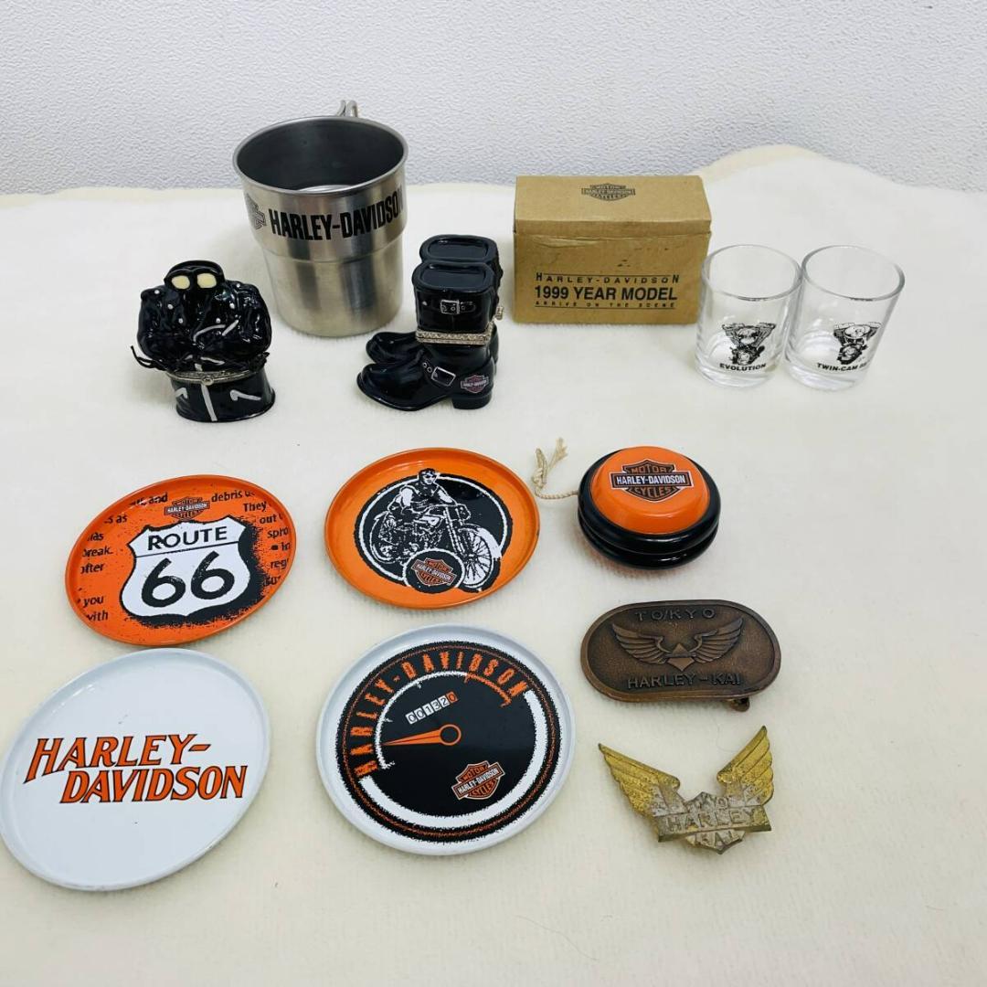 ハーレーダビッドソン　小物　まとめ　ヨーヨー　　コップ　コースター雑貨X884