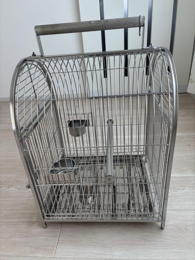 ステンレス製　中型大型インコ用　鳥かご　ケージ