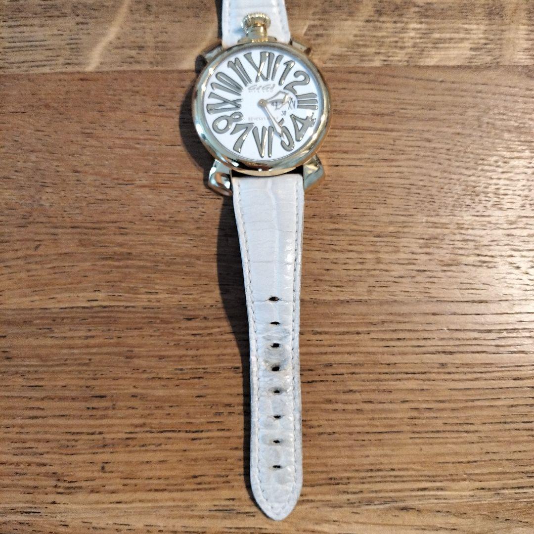 ガガミラノ マヌアーレ 白ベルト 箱付 C006107 ビバリーヒルズ