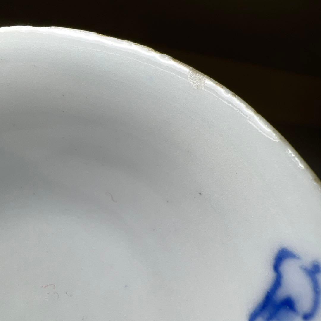 専用　楽亭造　染付煎茶碗5客　口径約6.7㎝　東Y8-0109☆2Fトカサ