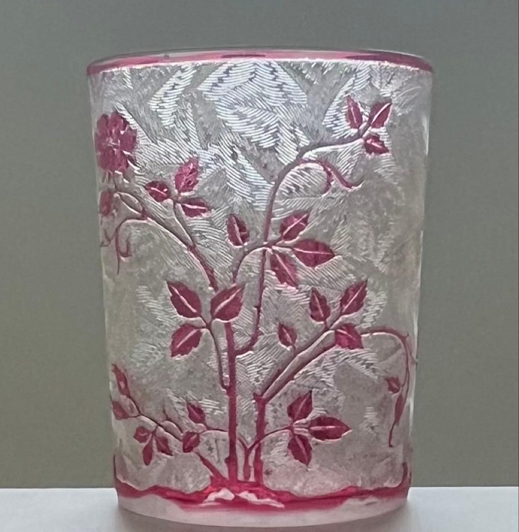 Baccarat バカラ/ 珍品　エグランチエ　アシッドエッチング　グラス