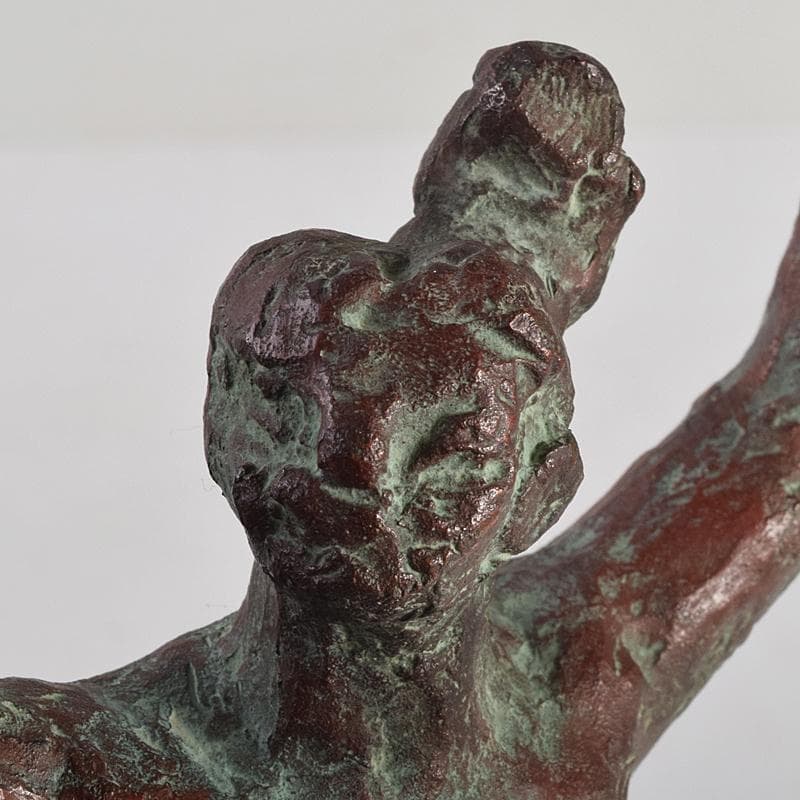 ブロンズ　山脇正邦作　「創造」　裸婦像　高さ約31㎝　共箱　D　R9123B