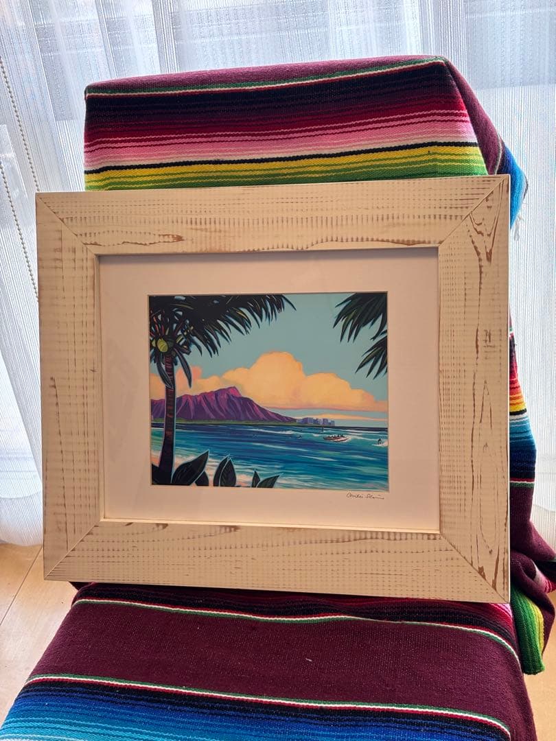 ハワイの風景画 Christie Shin サイン入り　ヘザーブラウン