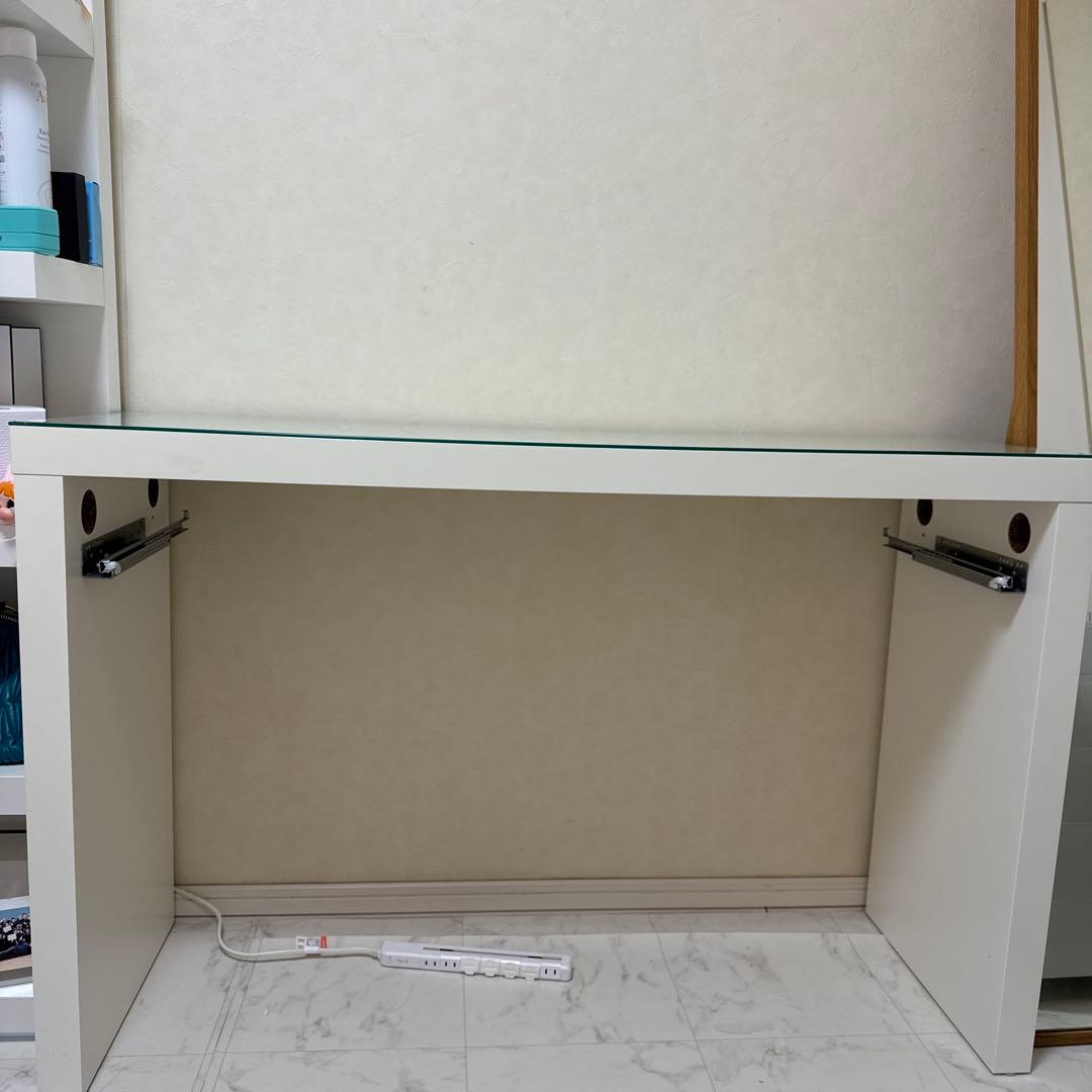 IKEA イケア 机 デスク ドレッサー ホワイト 引き出し マルム　MALM