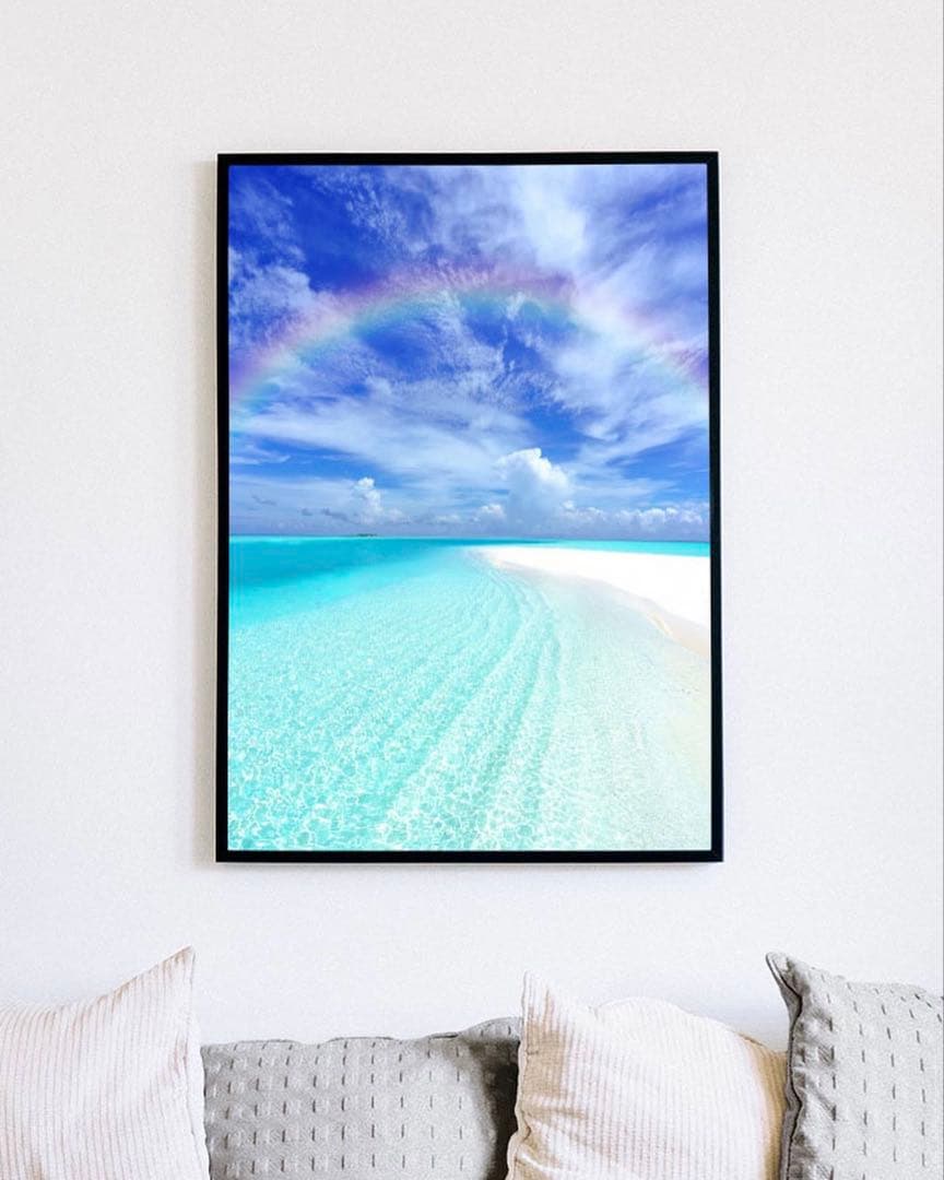 砂浜！海！B1サイズ　送料無料　可愛い　インテリアポスター　ポスターインテリア