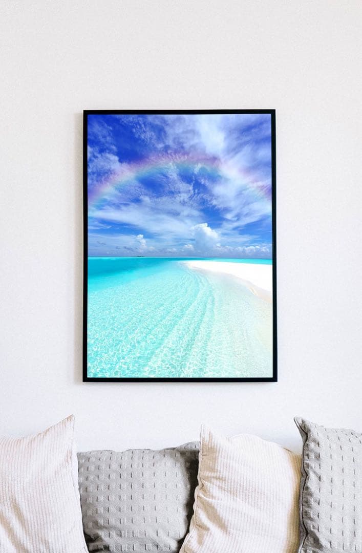 砂浜！海！B1サイズ　送料無料　可愛い　インテリアポスター　ポスターインテリア