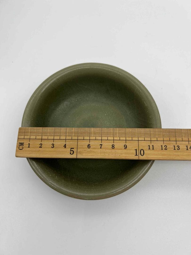 元時代　青磁　龍泉窯茶盞　青磁茶碗 　唐物　古賞物　時代物(D-84)