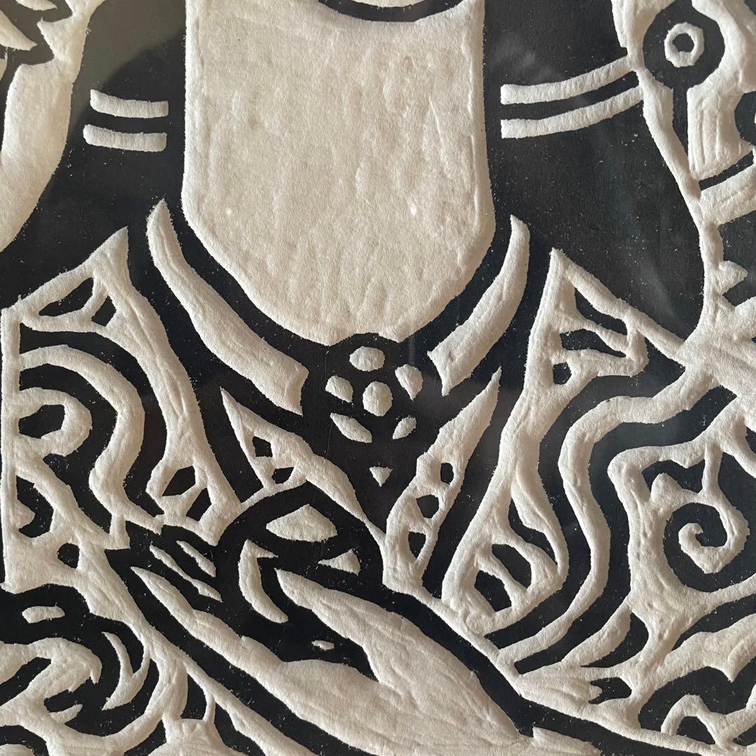 笹島喜平　「吉祥天」　木版画　100/100 師：棟方志功　25.5.3