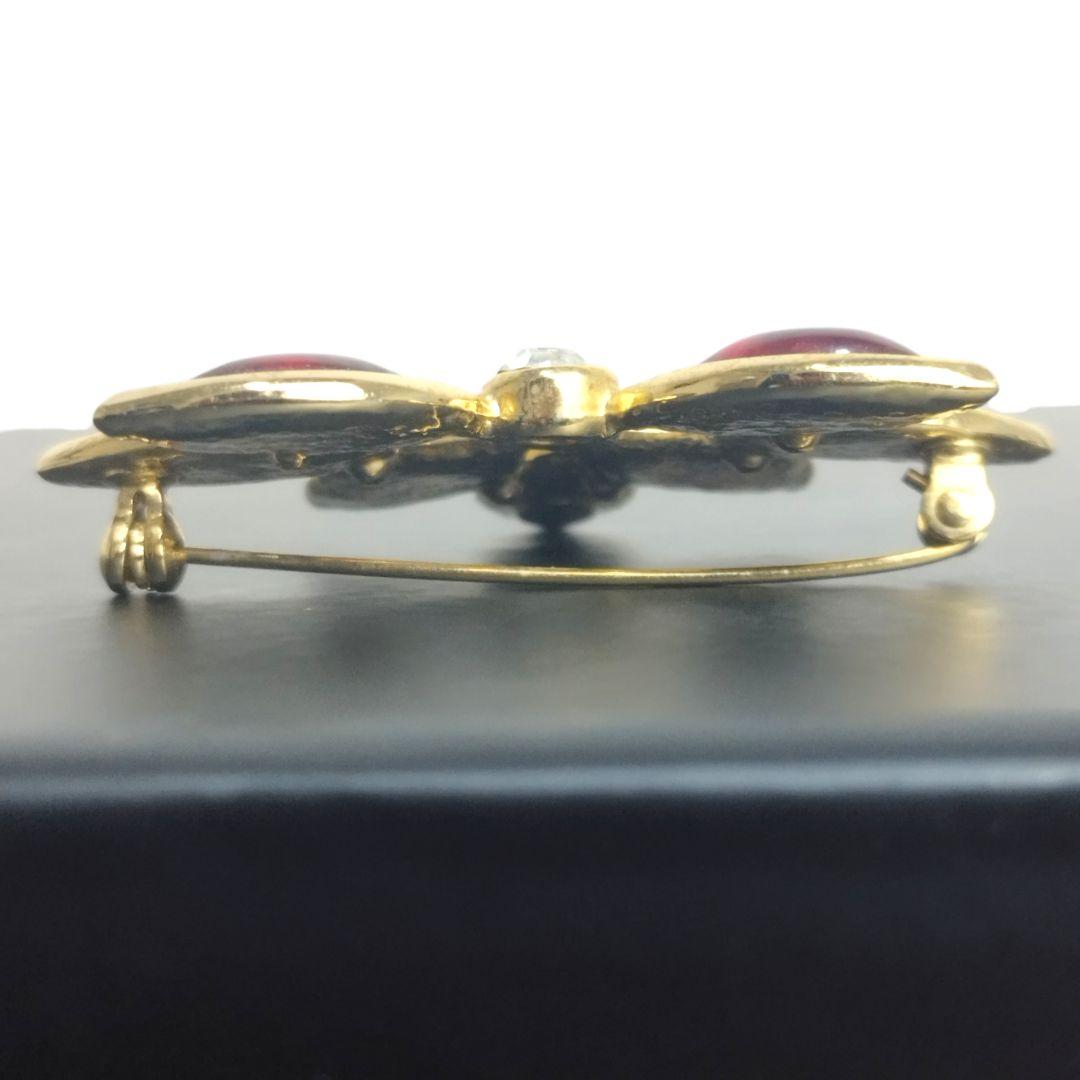 【美品/希少】イヴサンローラン ブローチ カラーストーン ヴィンテージ YSL