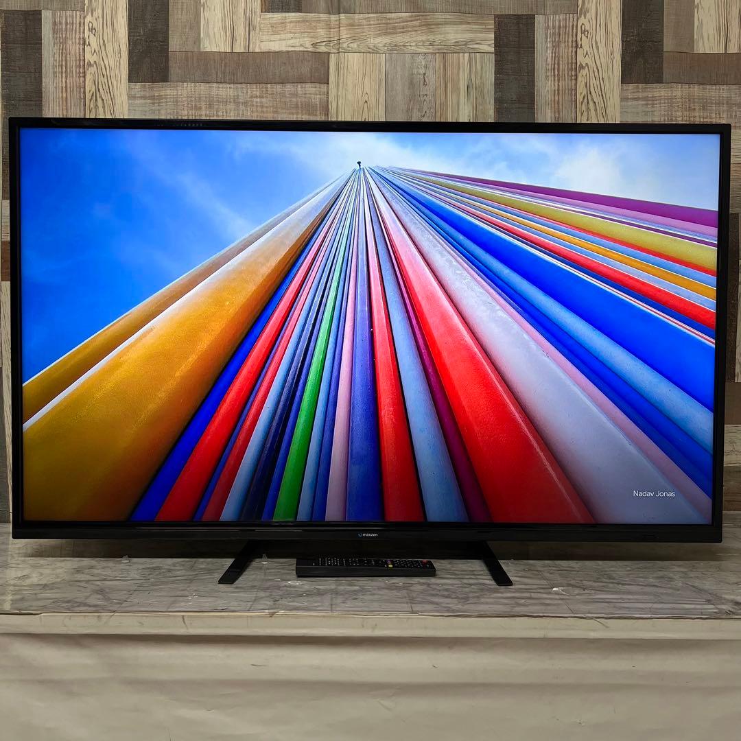 即日受渡❣️全国送料込マクスゼン50型4K液晶テレビ外付HDD対応新品リモコン付