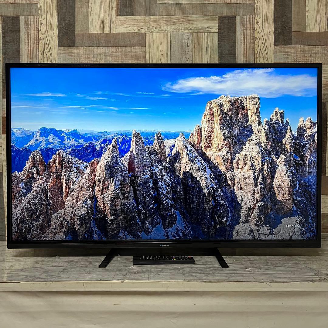 即日受渡❣️全国送料込マクスゼン50型4K液晶テレビ外付HDD対応新品リモコン付