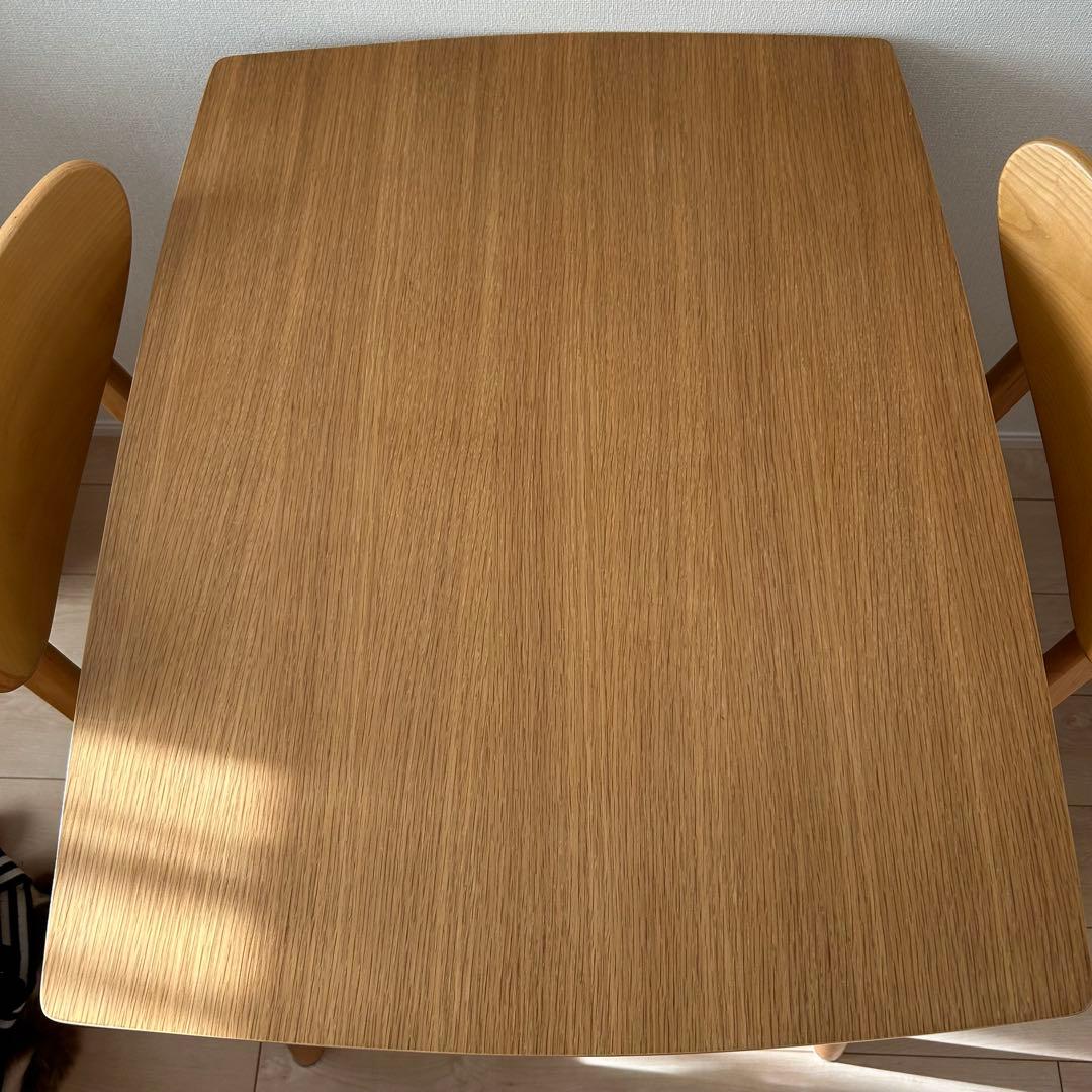 【群馬近郊】　ダイニングテーブル　イス　3点セット　1〜2人用　コンパクト