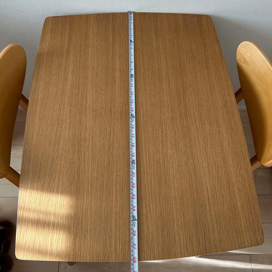 【群馬近郊】　ダイニングテーブル　イス　3点セット　1〜2人用　コンパクト