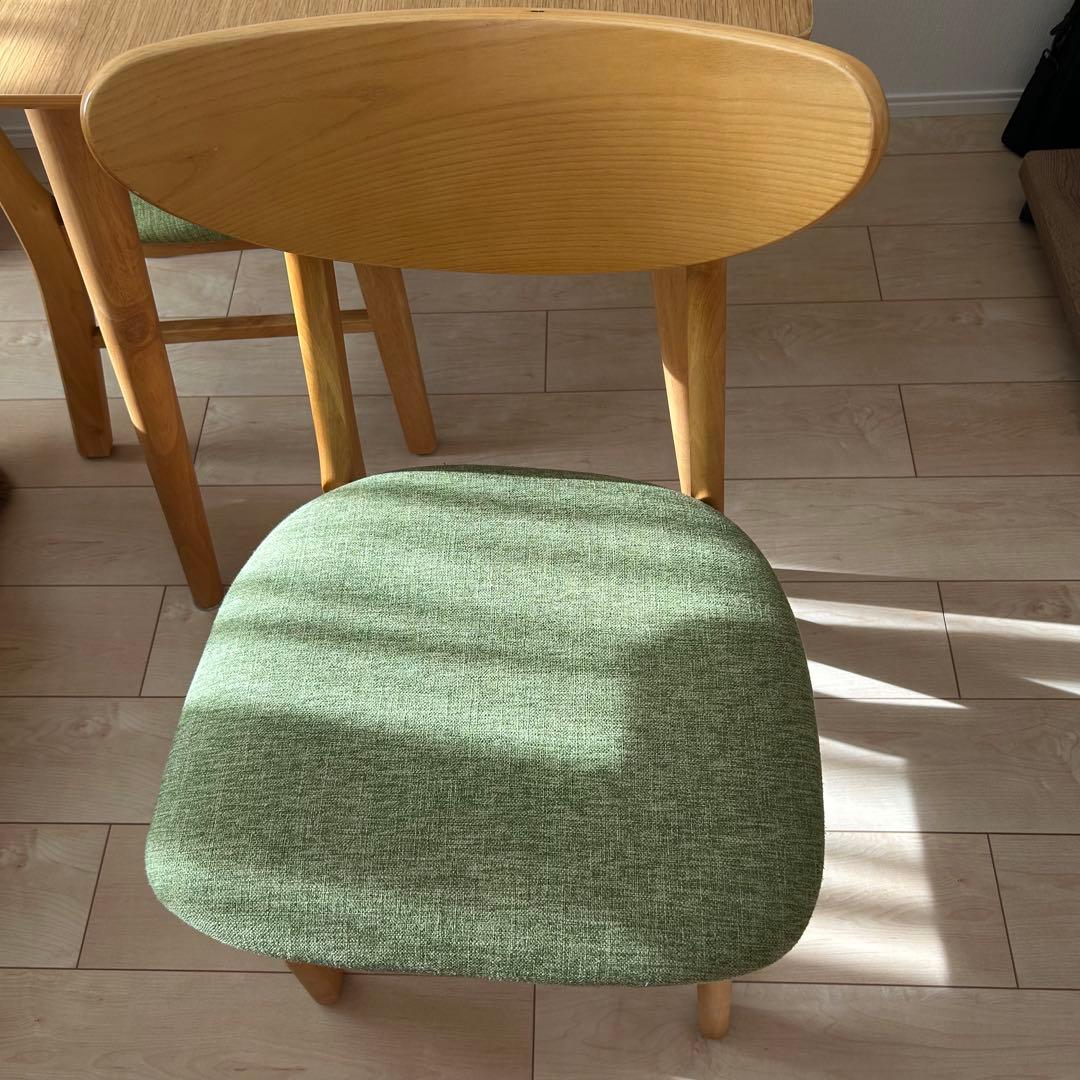 【群馬近郊】　ダイニングテーブル　イス　3点セット　1〜2人用　コンパクト