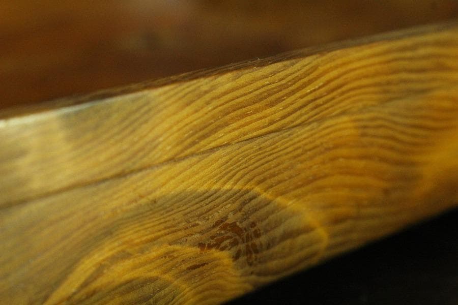 煎茶 松合利盆 古材 刳り貫き 盆 莨盆 作美 共箱(K-RC948)