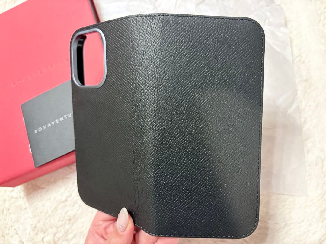 【新品未使用】BONAVENTURA iPhone16pro 手帳型ケース 黒