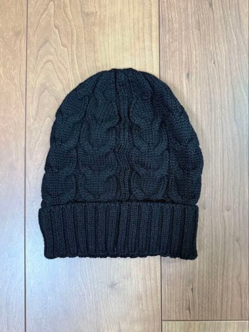 モンクレール ニット帽　黒　キッズ　M