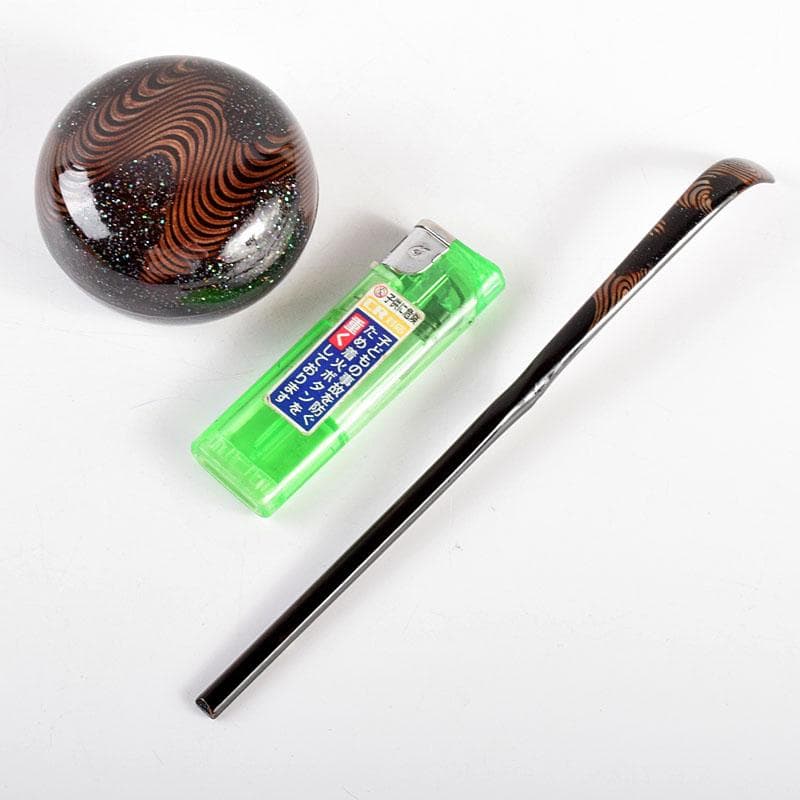 茶道具　八雲塗　出雲産　螺鈿装飾　香合　茶杓　共箱　2点まとめて　M　R4884