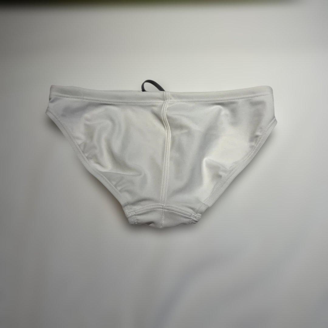 競パン arena 競泳水着 ホワイト/ブルー Lサイズ