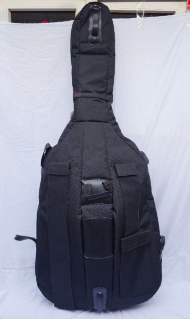 コントラバスバッグ 厚手 ブラック 4/4サイズ