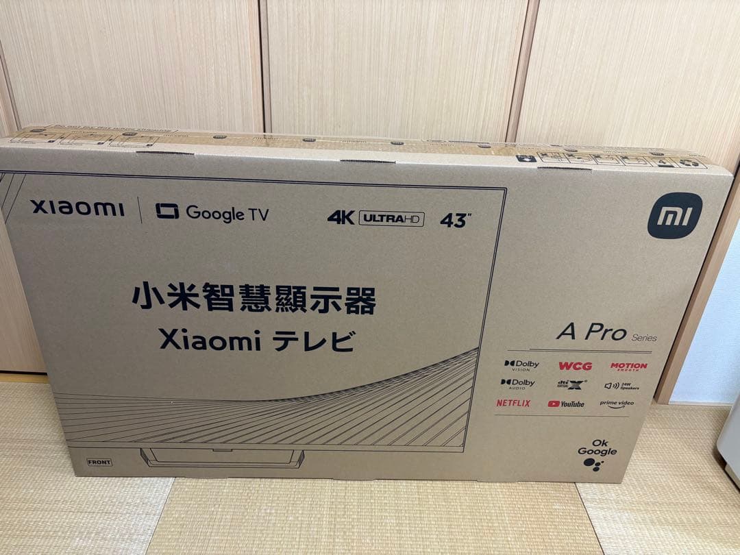 【新品】Xiaomi A Pro Series 43インチ 4Kテレビ