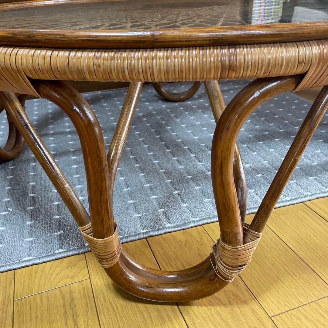 ラタンテーブル 丸テーブル