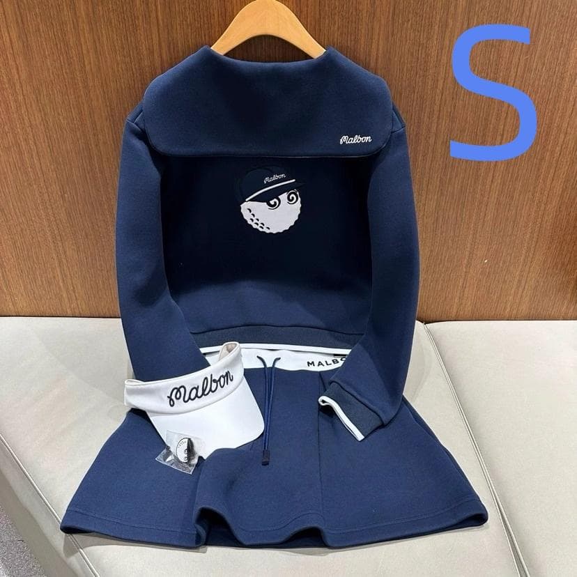 Malbon ゴルフ 上下セット スウェット風デザイン 保温性抜群 暖かスタイル