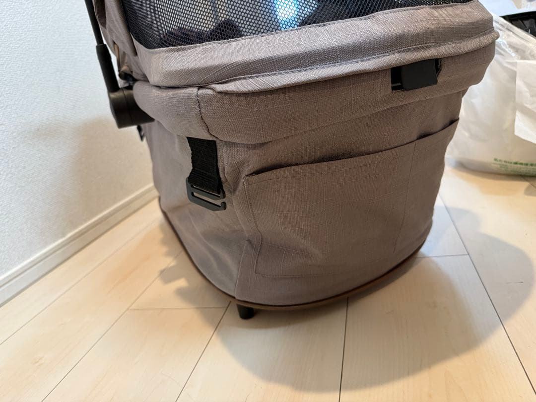 compet グレー ペットカート メッシュ窓付き