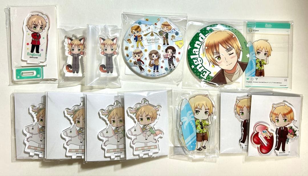 ヘタリア　イギリス　缶バッジ　メディコス　ドールテイラー　ぬいぐるみ　まとめ売り