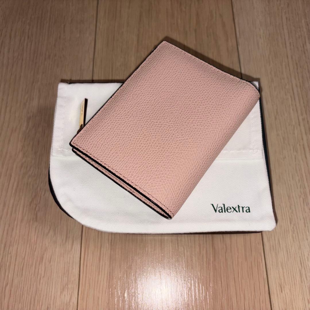 ヴァレクストラ 小銭入れ付き財布 ６カード チークピンク 付属品完備