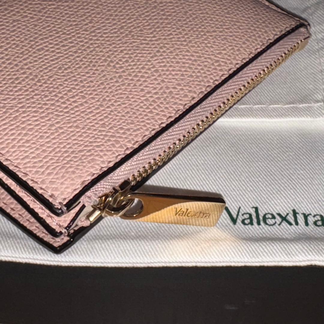 ヴァレクストラ 小銭入れ付き財布 ６カード チークピンク 付属品完備