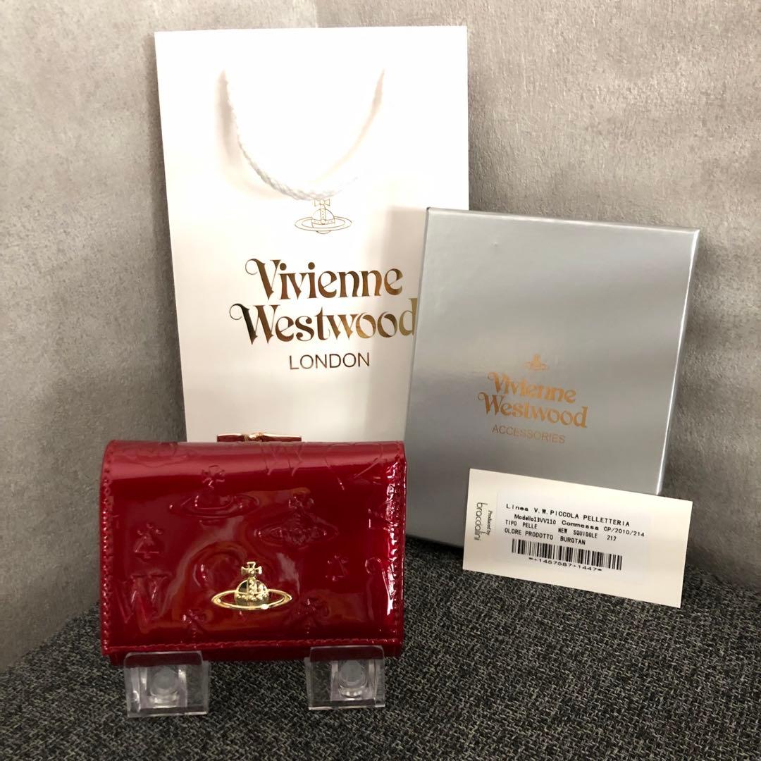 Vivienne Westwood エナメル三つ折り財布 エナメル レッド