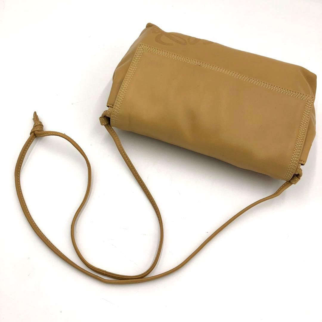 LOEWE ロエベ ショルダーバッグ アナグラム レザー キャメル ヴィンテージ
