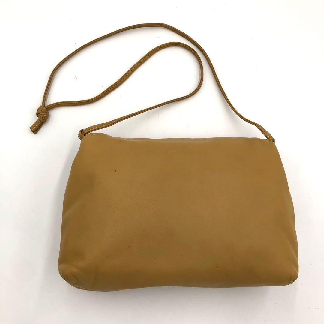 LOEWE ロエベ ショルダーバッグ アナグラム レザー キャメル ヴィンテージ