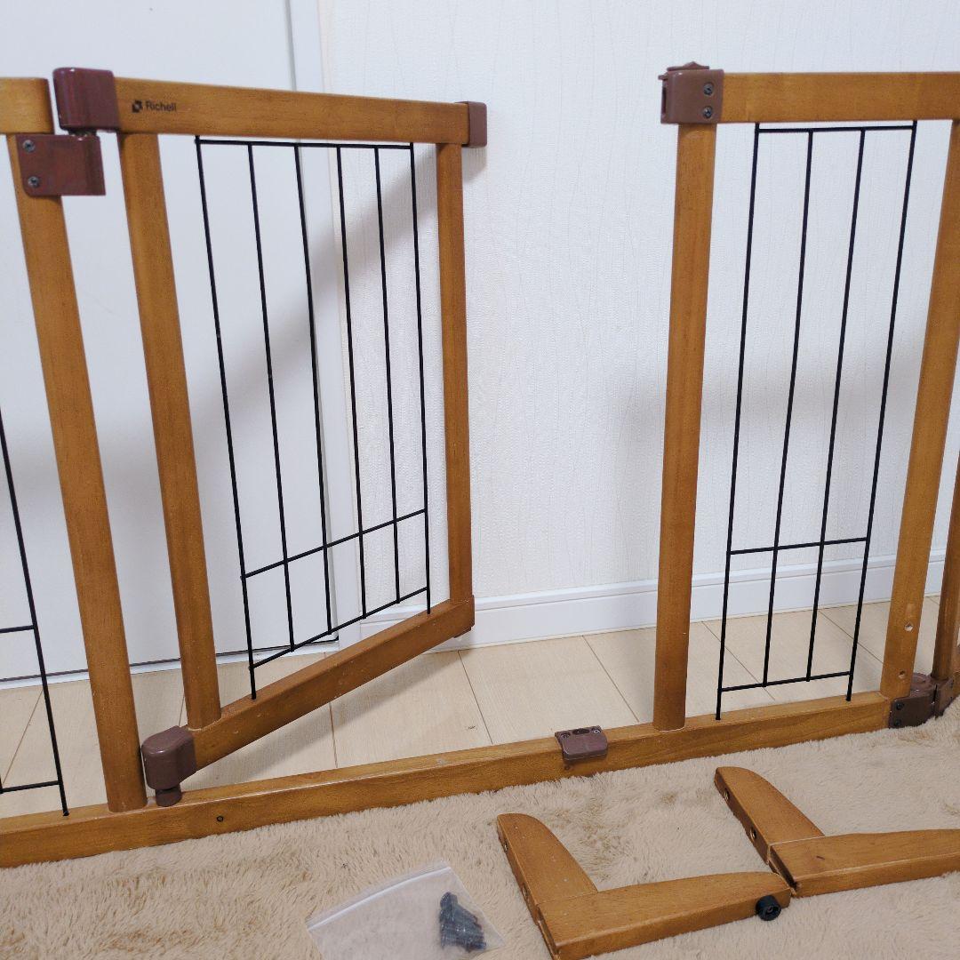 【未使用・未開封】木製おくだけドア付ペットゲートH ワイド