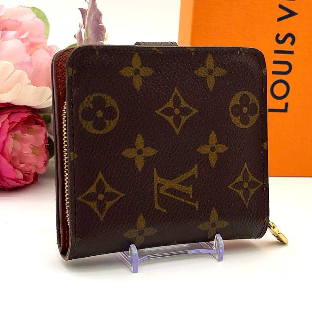 【極美品】箱付き！ルイヴィトン モノグラム ラウンドファスナー　二つ折り財布