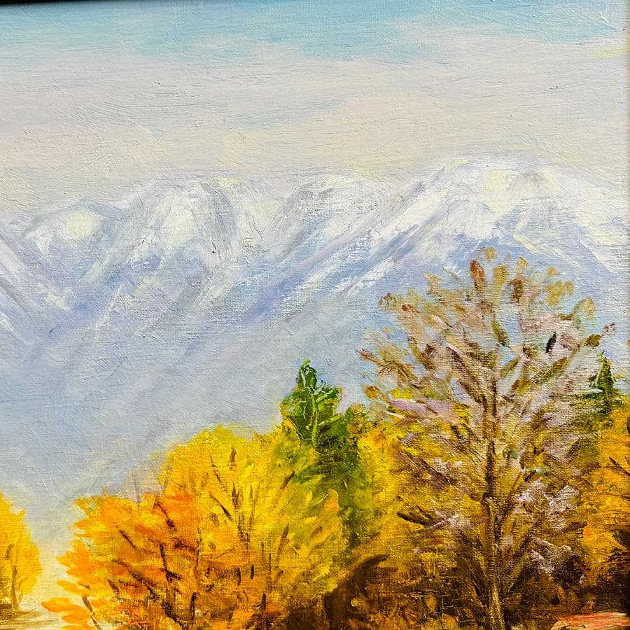 Funaya 画 油絵 F10号 額装油絵絵画 自然風景画 額縦61*横68cm