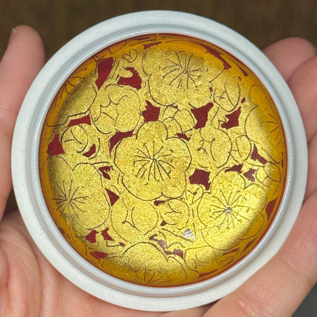 小野珀子 白磁彫 金襴手 香合 香道具 佐賀県重要無形文化財 陶芸 共箱 栞