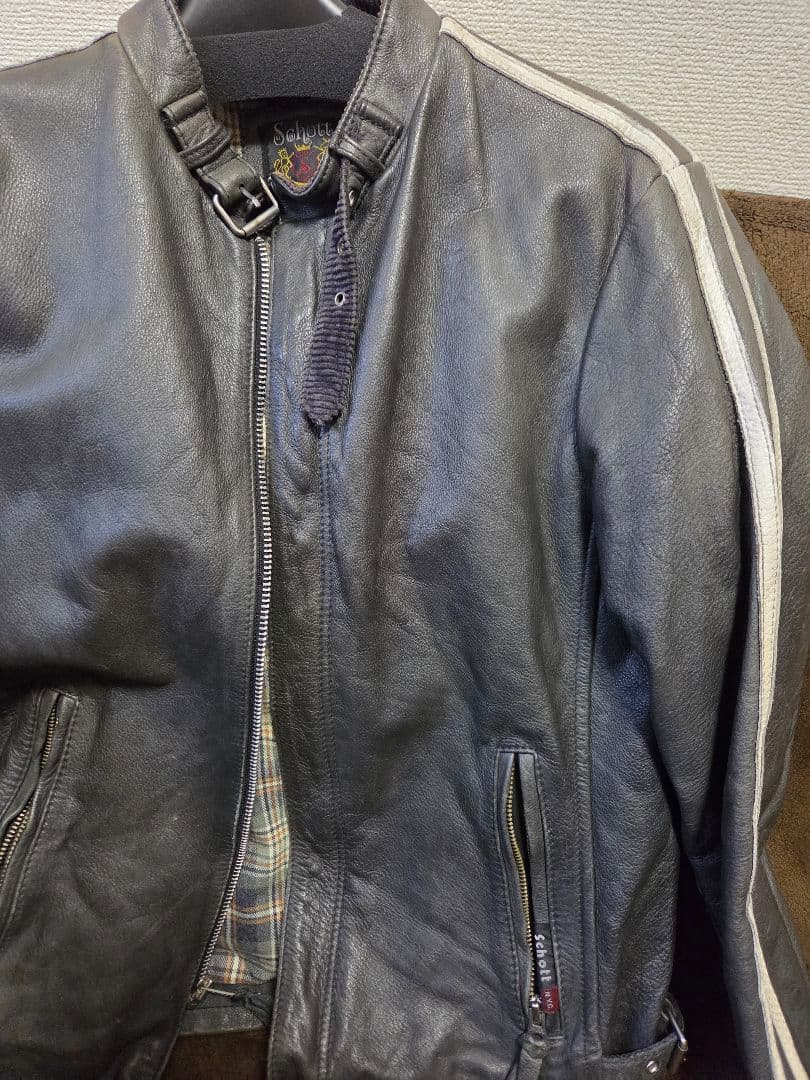 schott ライダース シングル ストライプ Sサイズ