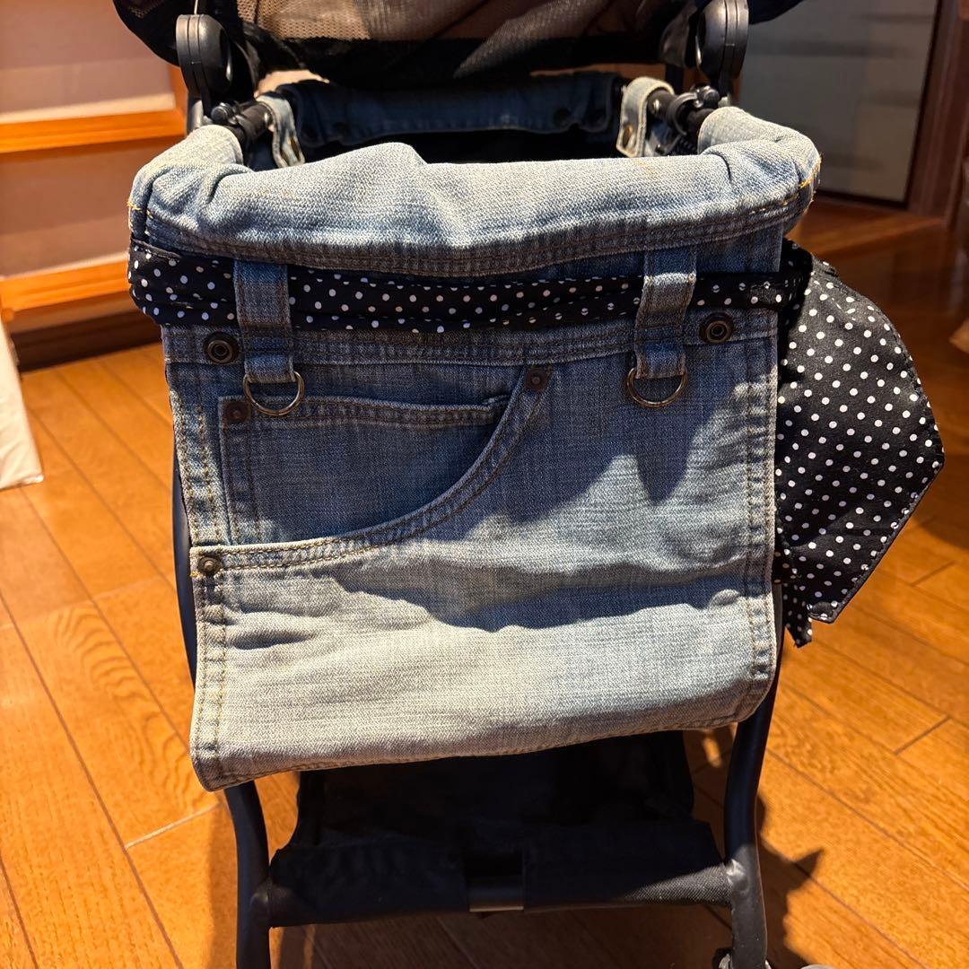 アジリティ　犬用ペットカート 黒 デニム風