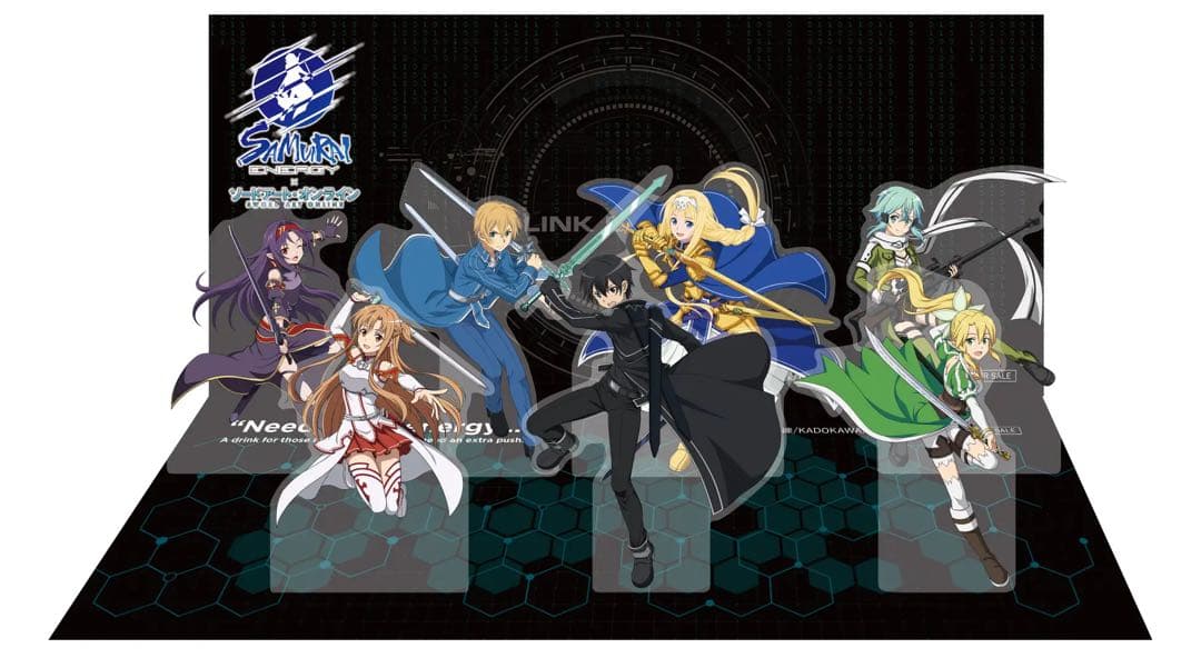 非売品 SAO × サムライ エナジー アクスタ ジオラマスタンド 限定品