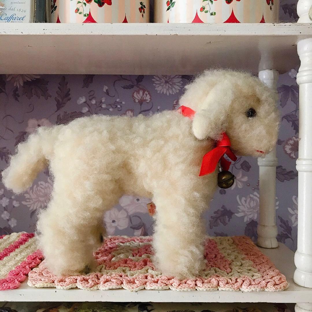 ハーマン テディ オリジナル HERMANN 羊のぬいぐるみ♡ドイツ製 レトロ