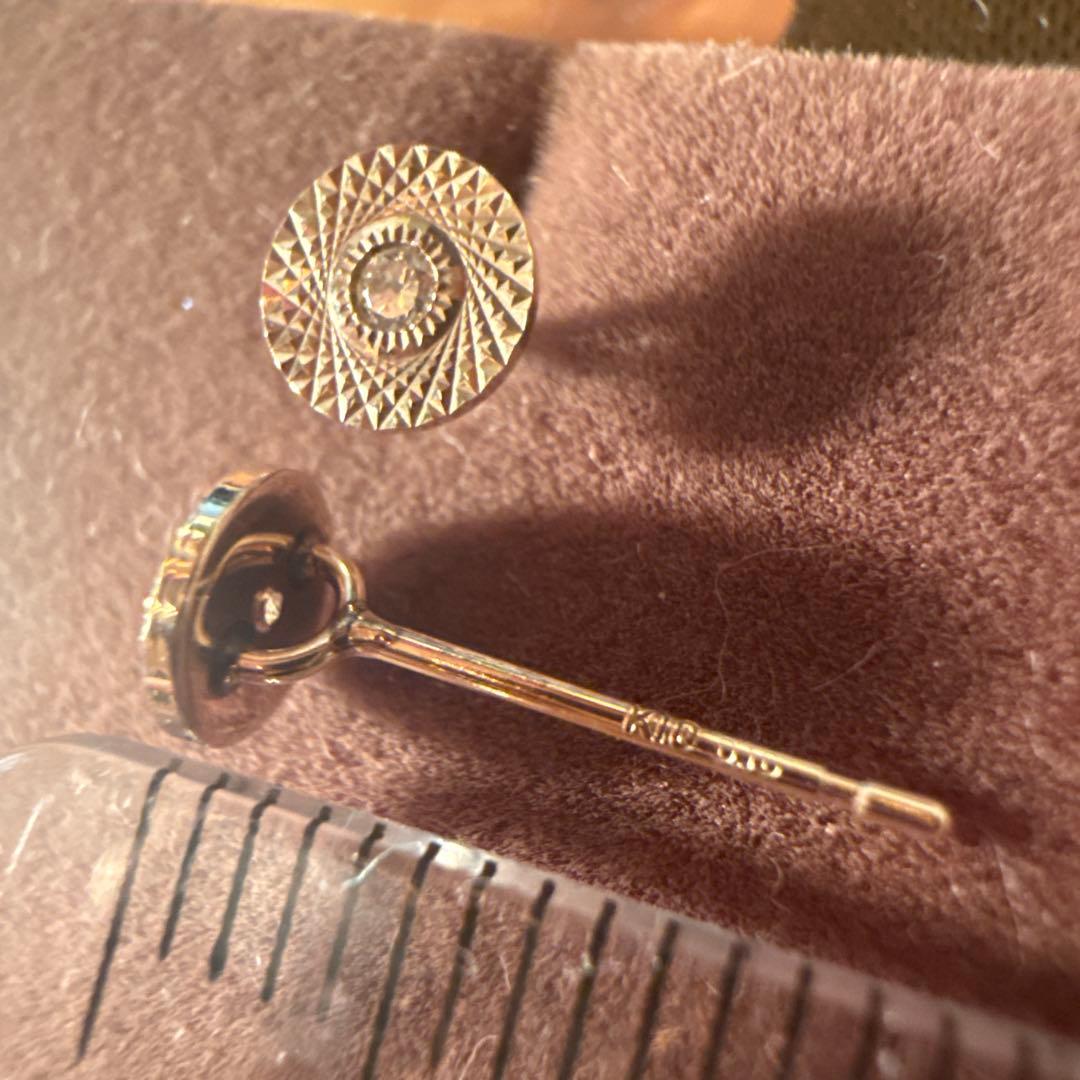 cui-cui K10 ダイヤモンド　ピアス　0.02ct