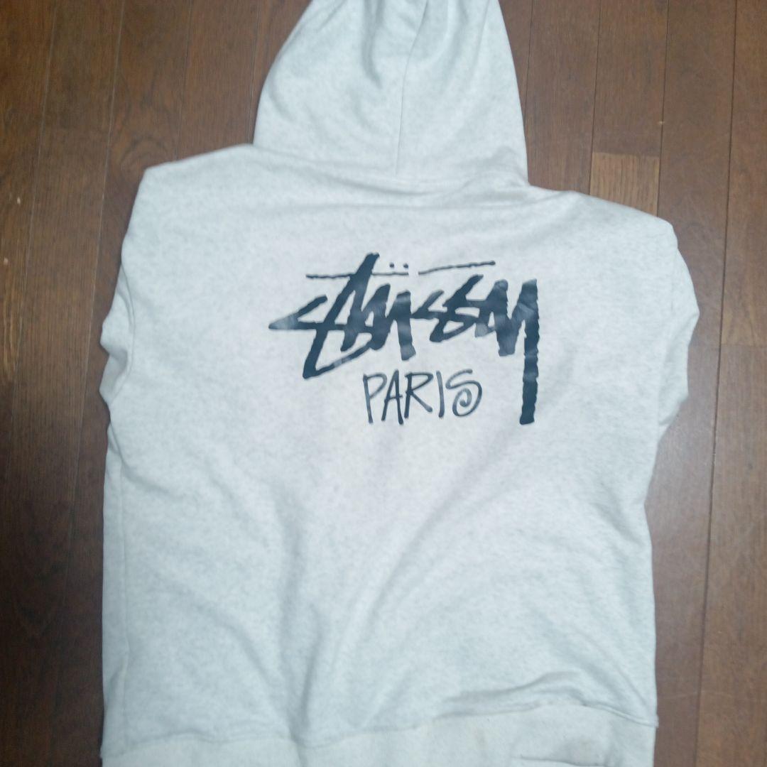 Stussy グレー ジップアップパーカー M 値下げ受付け中