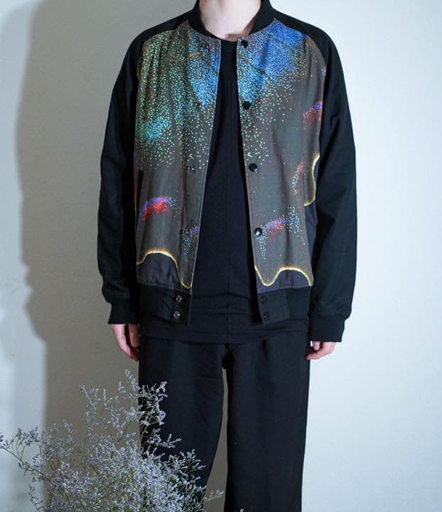 FACETASM 10SS バタフライ転写スタジャン ブラック