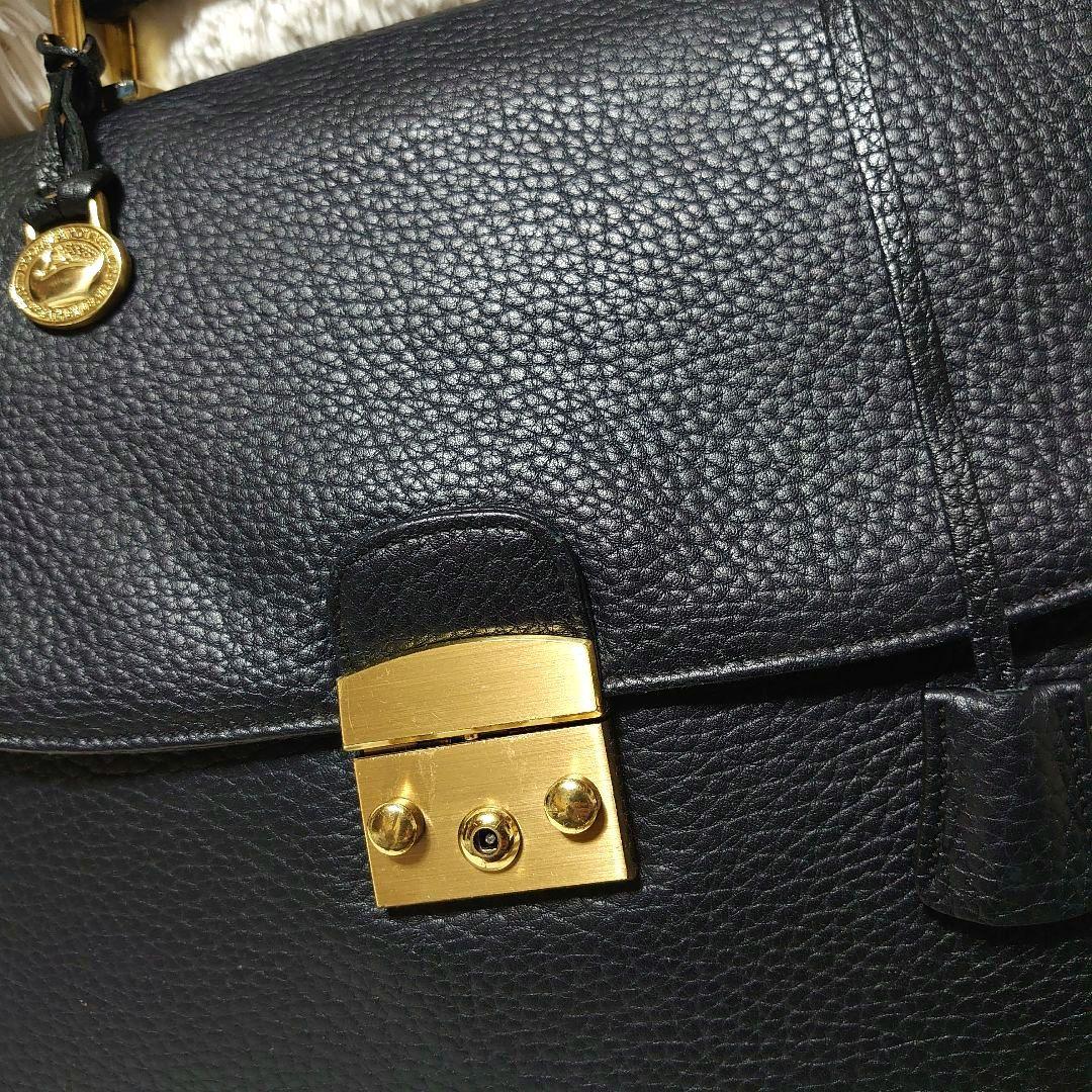 ドゥーニーアンドバーク 本革 シボ加工 ダレスバッグ ビジネスバッグ