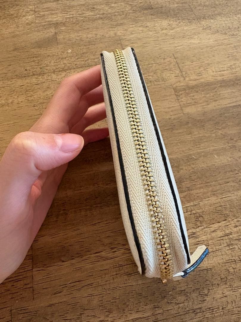 【まつも様】ラルコバレーノ　ラウンドジップミニウォレット #WHITE*GRAY